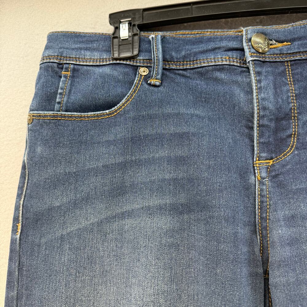 Free People Jeans Women's 29(8) Dark Blue Skinny Mid Rise Fit Minimalist Preppy - Picture 4 of 13